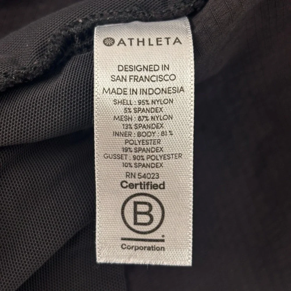 ATHLETA Womens Activewear‎ Skirt Skort Black Sz 10 Pockets Drawstring Athleisure